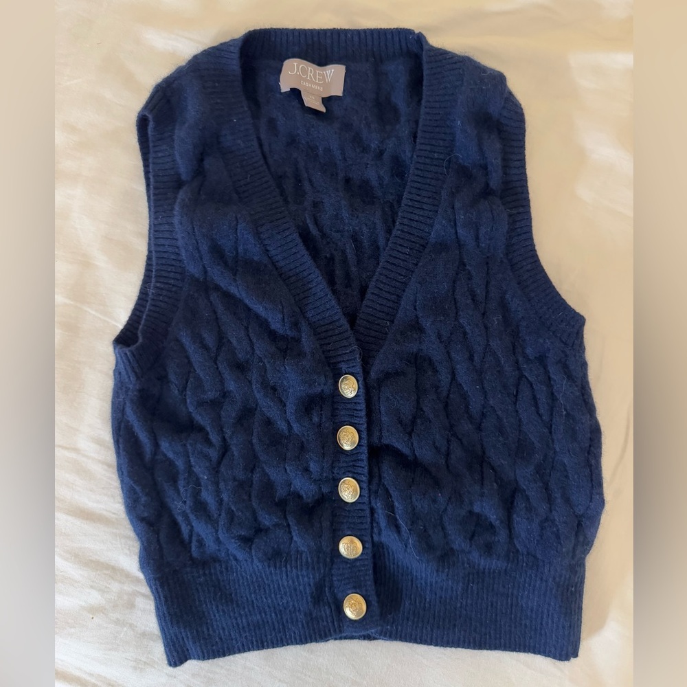 J.Crew cashmere vest navy